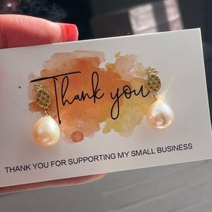 Natural keshi pearl earrings (GP S925)